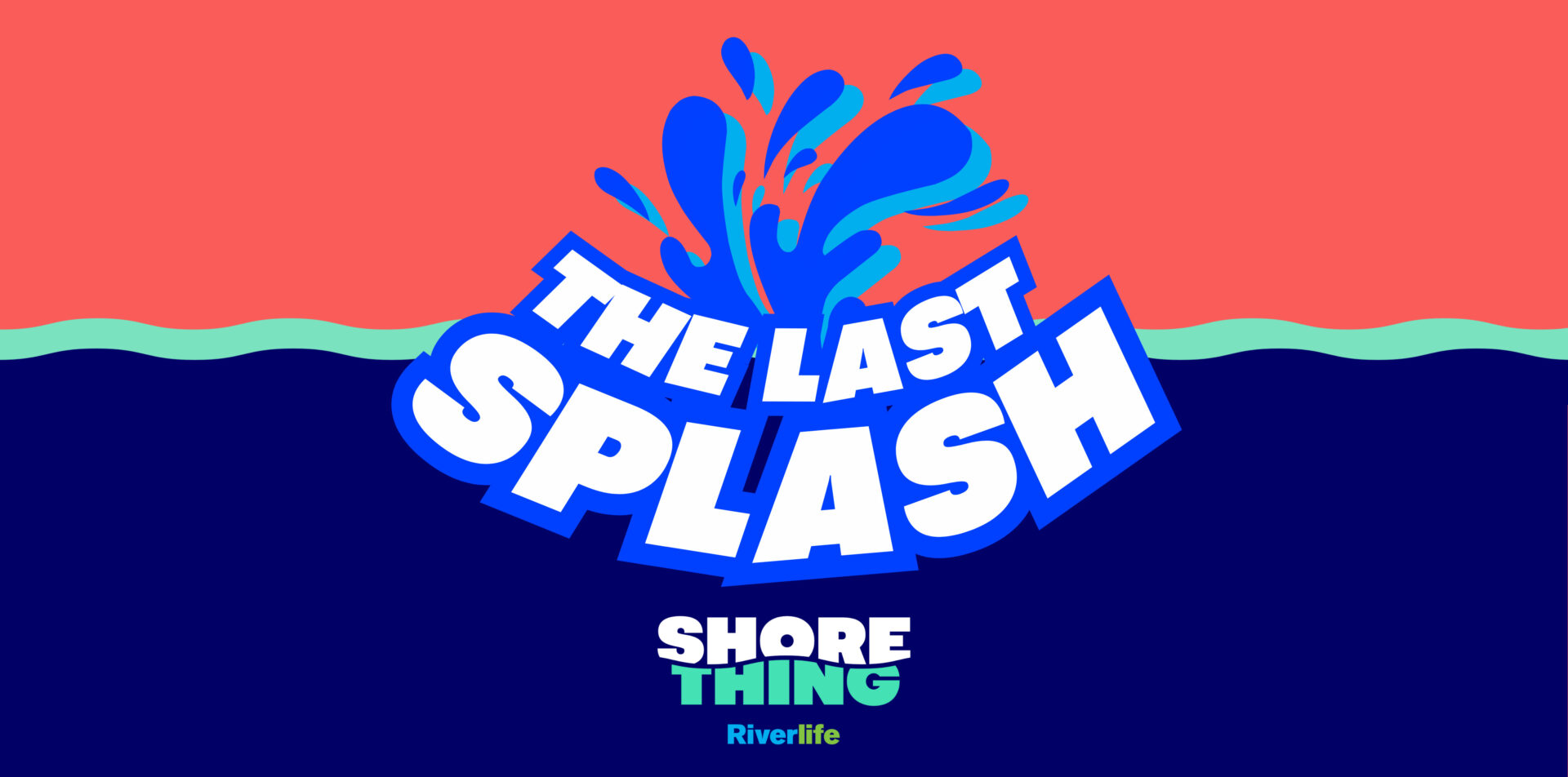 A curved logo on a red and blue background that reads, "The Last Splash"