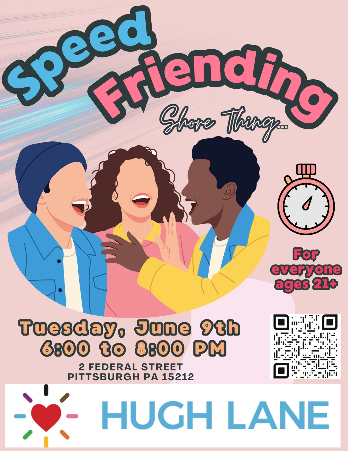 Speed Friending on Shore Thing - Tuesday, June 9th - 6 PM to 8 PM