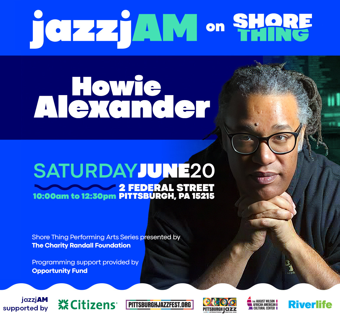 jazz jam with Howie Alexander - Saturday, June 20 at 10 AM on Shore Thing
